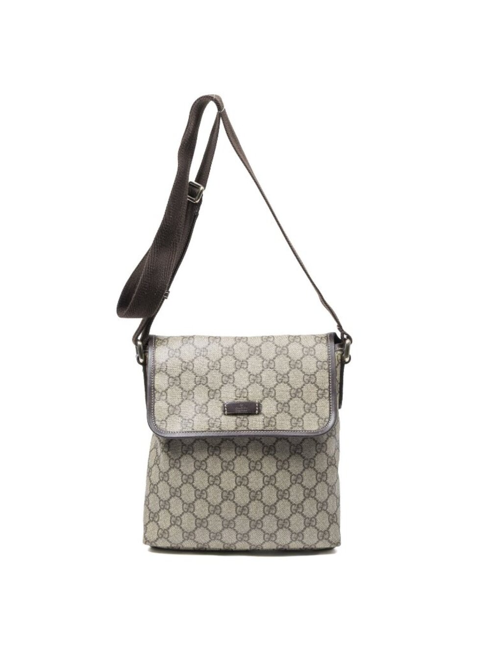 Gucci Small Messenger Dark Brown Beige Supreme Canvas
